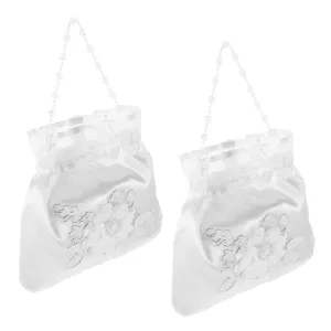 Elegant Bridal Drawstring Bag Wedding Favor Bags Bridal Purses for Wedding Day Money Purse