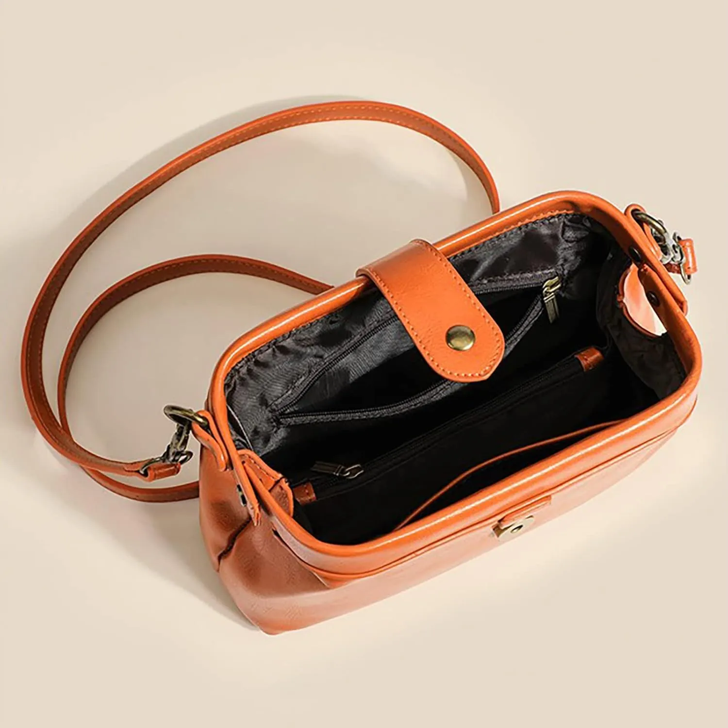 Elegant Purses for Women Cute Hobo Tote Handbags Mini Clutch Purses with Zipper Closure Travel Bag with Zipper(Brown)