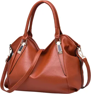 Elegant Tote Handbag for Women - Ladies Purse Satchel Shoulder Bag - Underarm Leather Dumplings Bag