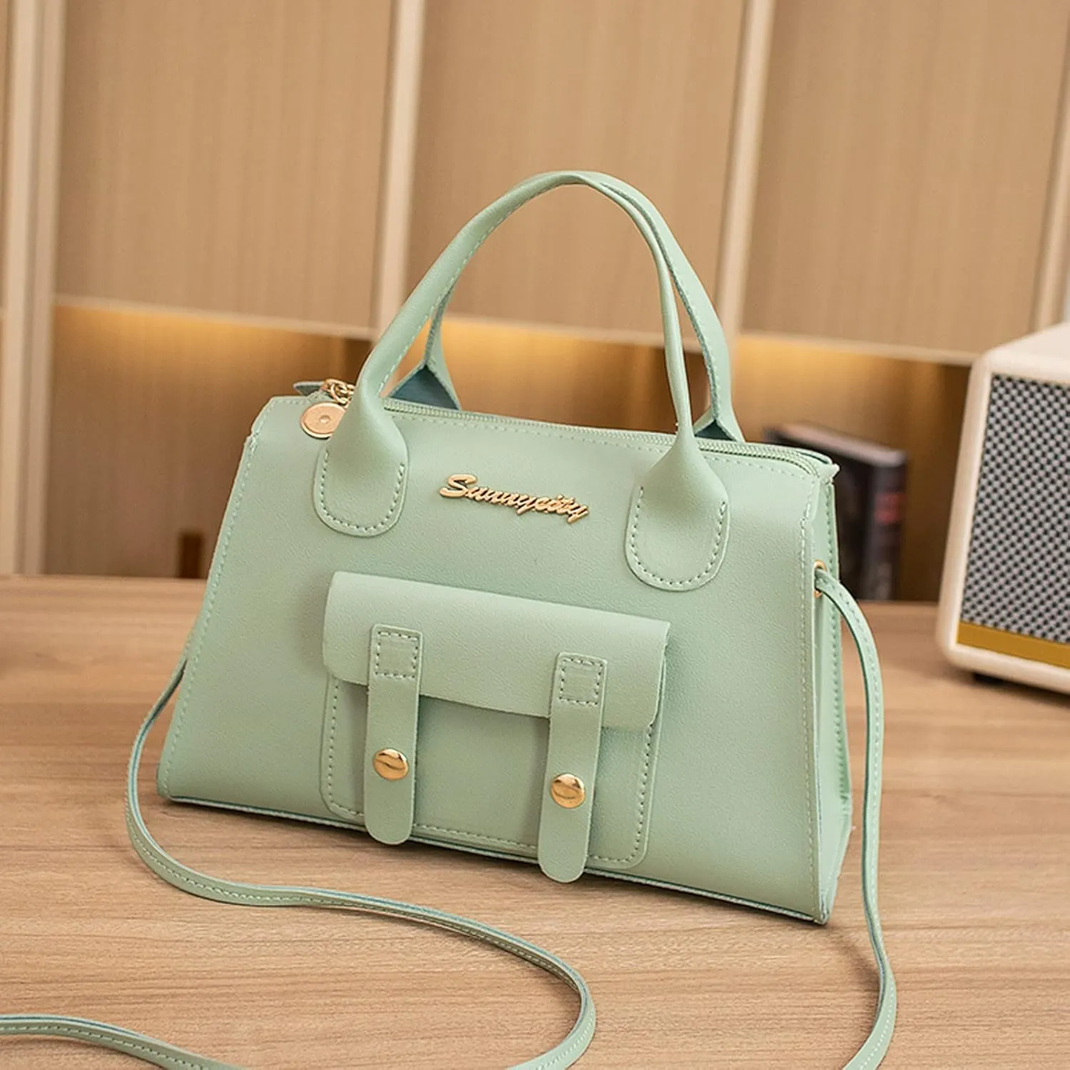 Elegant Tote Handbag for Women - Ladies Purse Satchel Shoulder Bag - Underarm Leather Dumplings Bag