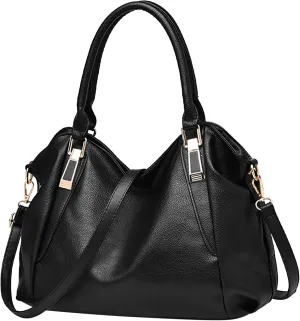 Elegant Tote Handbag for Women - Ladies Purse Satchel Shoulder Bag - Underarm Leather Dumplings Bag