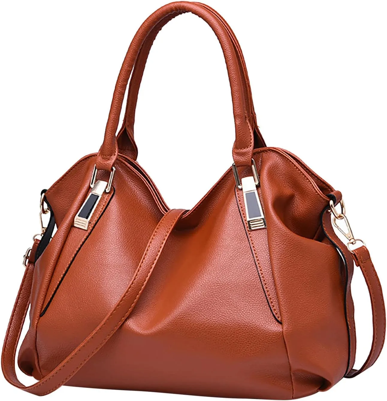 Elegant Tote Handbag for Women - Ladies Purse Satchel Shoulder Bag - Underarm Leather Dumplings Bag