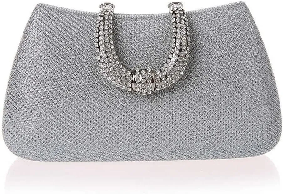 Elegant U Shape Diamond Clasp Clutch Bags Women Evening Bags Female Clutches Party Purse