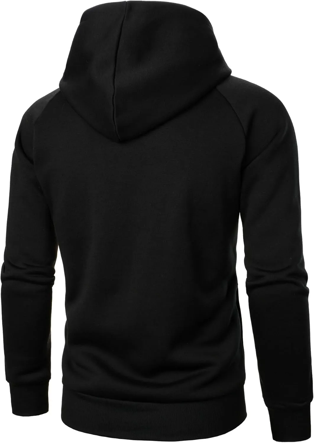 evzosrz Men's Oblique Zipper Hoodies Long Sleeve Hooded Drawstring Asymmetric Sweatshirt Slim Fit 2024 Winter Warm Jackets