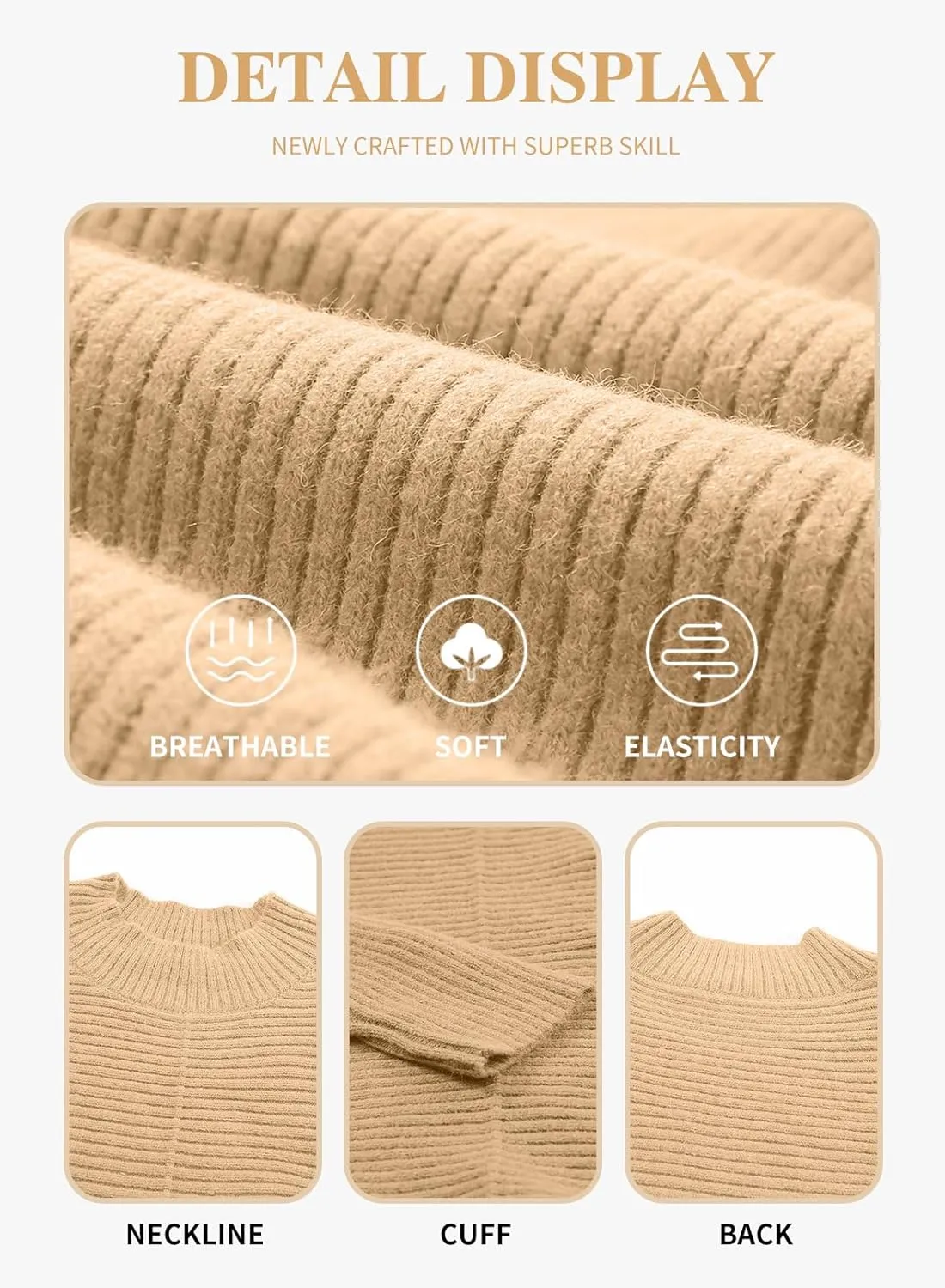 Eytino Womens Plus Size Sweaters Long Sleeve Crew Neck Split Hem Casual Oversized Ribbed Knit Tunic Pullover Tops(1X-5X)