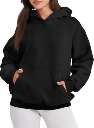 Fall Sweatshirts, Womens Oversized Sweatshirts Pullover Hoodies Fleece Sweaters Long Sleeve With Pockets Winter Fall