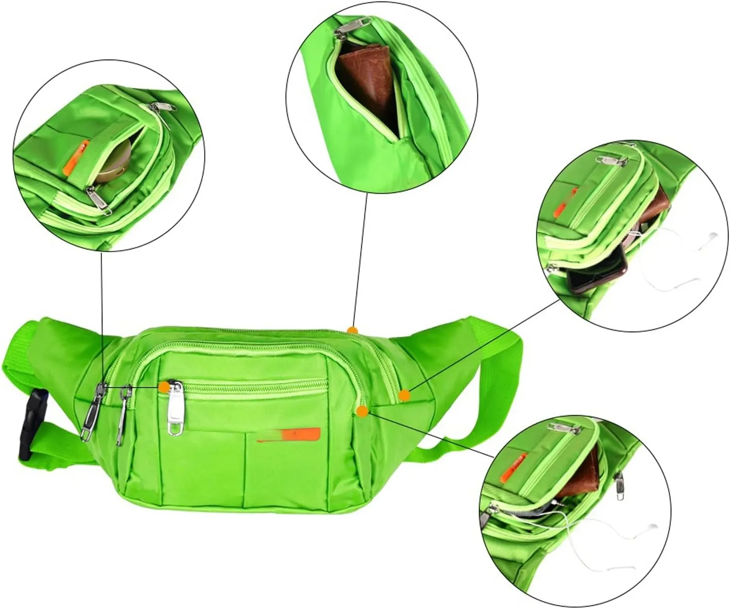Fanny Pack Fashion Simple Ladies Waist Bag Men's Waist Bag Casual Functional Outdoor Sports Bags (Blue)