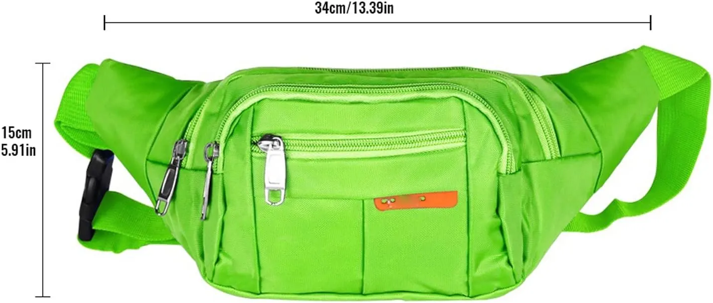Fanny Pack Fashion Simple Ladies Waist Bag Men's Waist Bag Casual Functional Outdoor Sports Bags (Red)