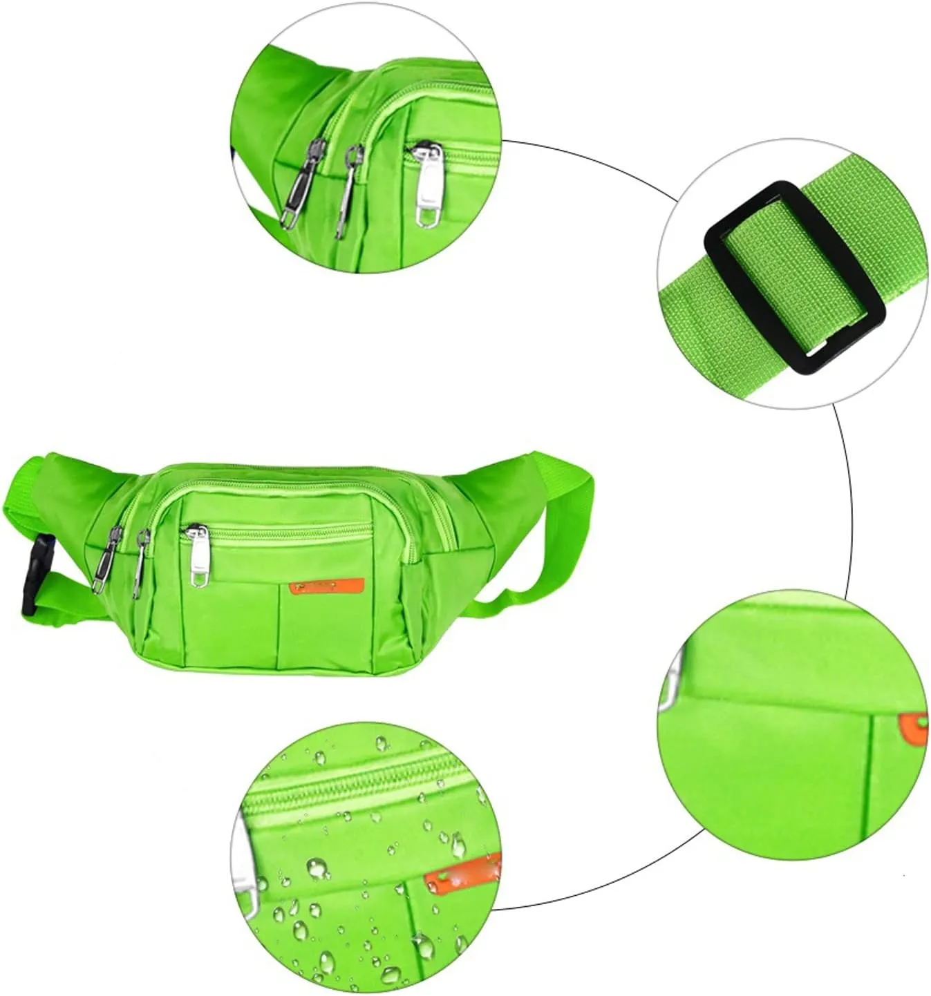 Fanny Pack Fashion Simple Ladies Waist Bag Men's Waist Bag Casual Functional Outdoor Sports Bags (Red)