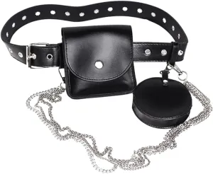 Fashionable Belt Bag Punk Chain Waist Pouch Stylish Fanny Pack Light Design