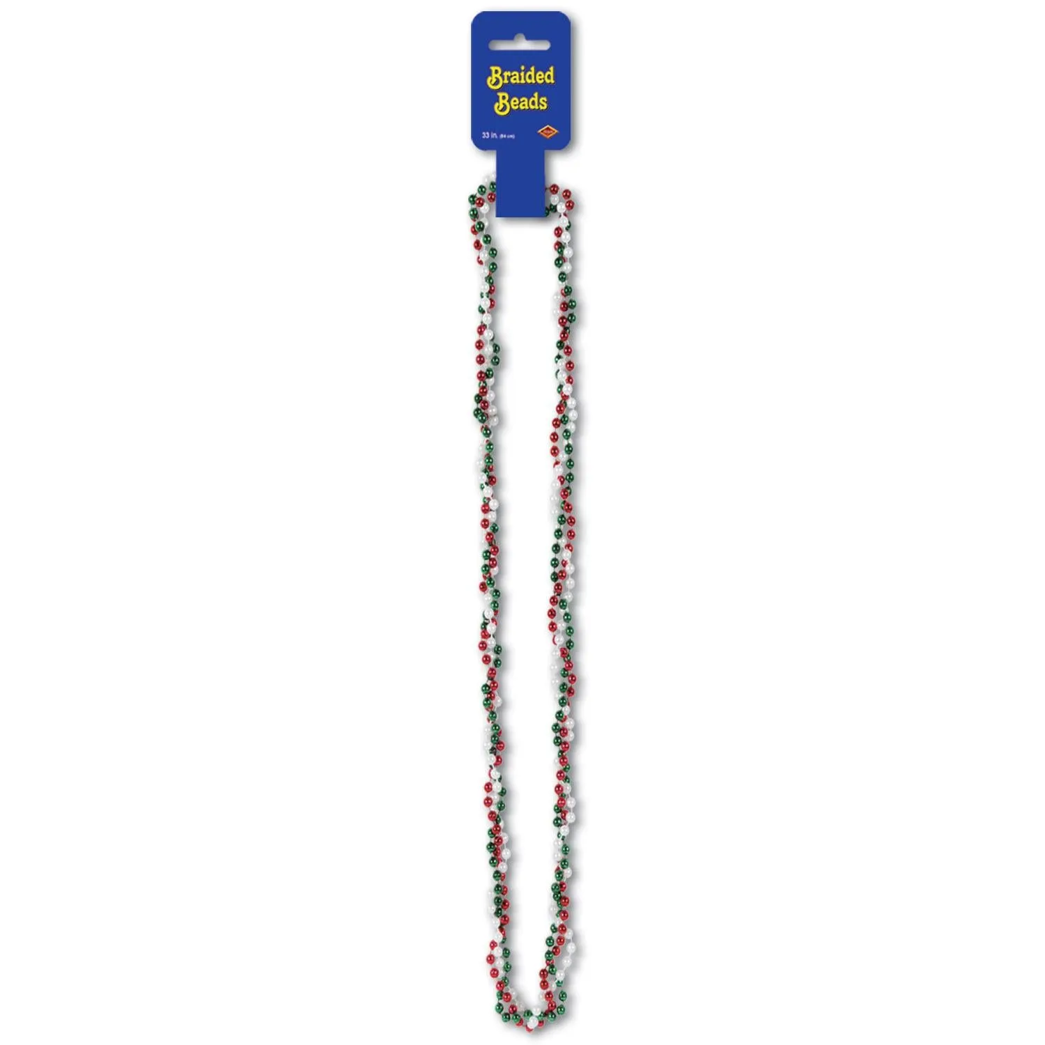 Fiesta Braided Bead Necklaces - red - white - green