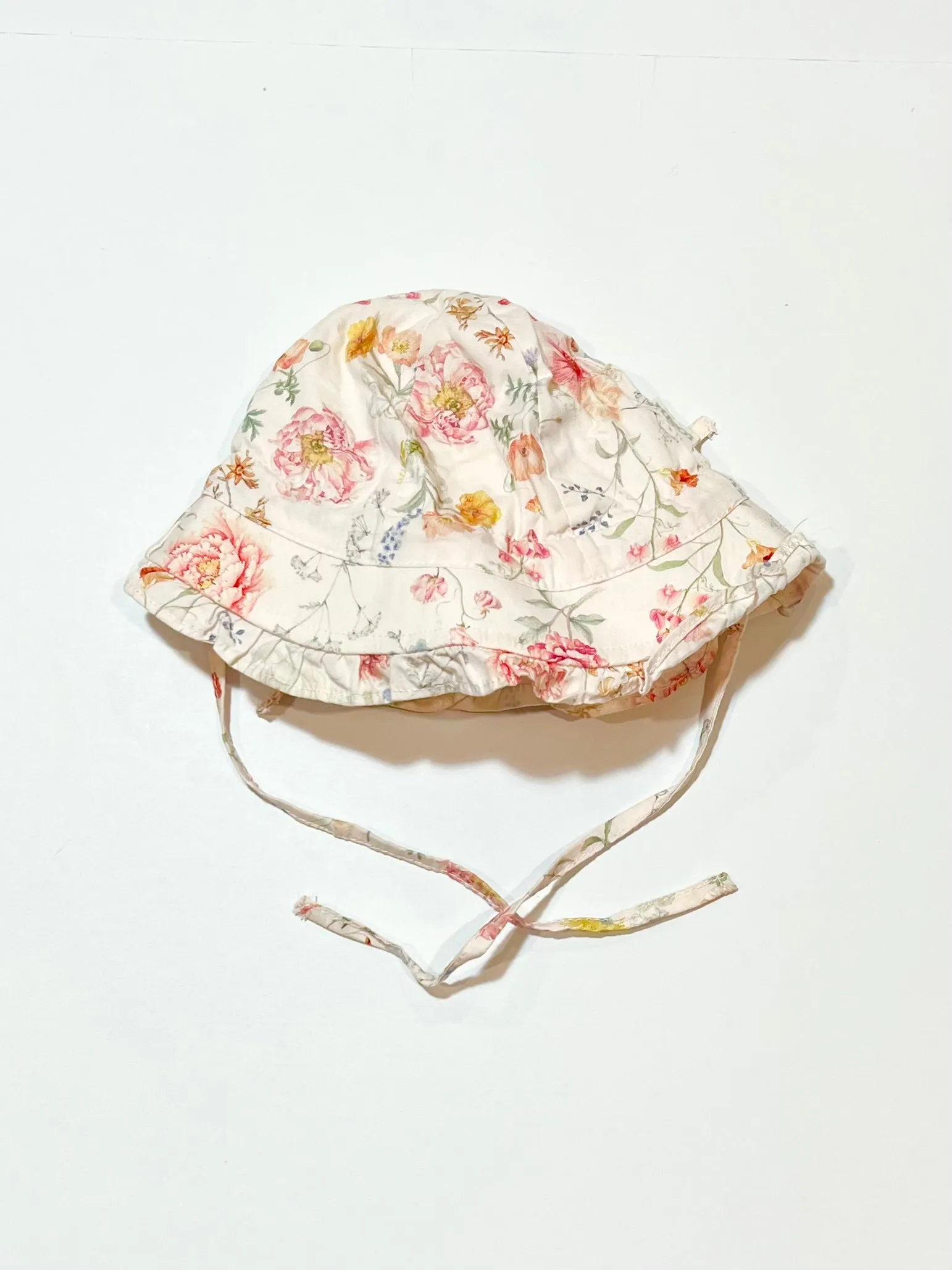 Floral sun hat - Size 0-8 months