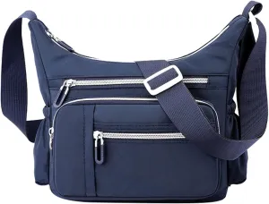 Foldie Crossbody Bags for Women Waterproof Nylon Crossbody Bags for Woman Trendy Womens Vacation Shoulder Bag(BU2)