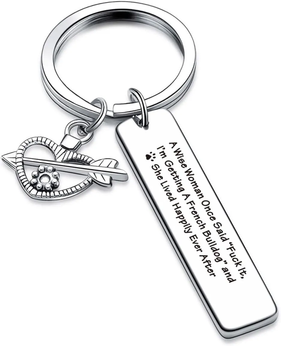 French Bulldog Jewelry Dog Wife Gift French Bulldog Mom Keychain Dog Gift Vet Tech Jewelry French Bulldog Lover Keychain Dog Person Jewelry Dog Person Gift French Bulldog Keychain