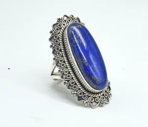Genuine Healing Lapis Lazuli Gemstone Solid 925 Sterling handmade Ring Women Jewelry, Meditation, minimalist, Awesome Lapis Birthstone Silver Jewelry, Wedding Gift, Gift For Her, Wedding women jewelry