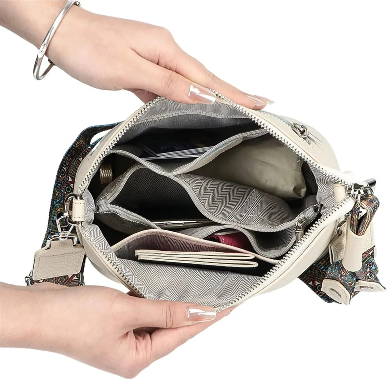 Genuine Leather Shoulder Bucket, Ladies' Commuting Underarm Bag, Versatile Crossbody Hobo Bag