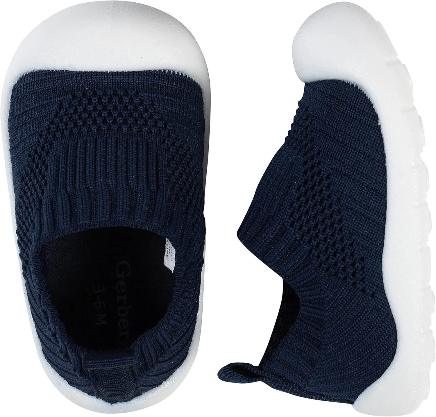 Gerber Baby Girls' Baby Toddler Boy and Girl Stretchy Knit Slip-On Sneaker