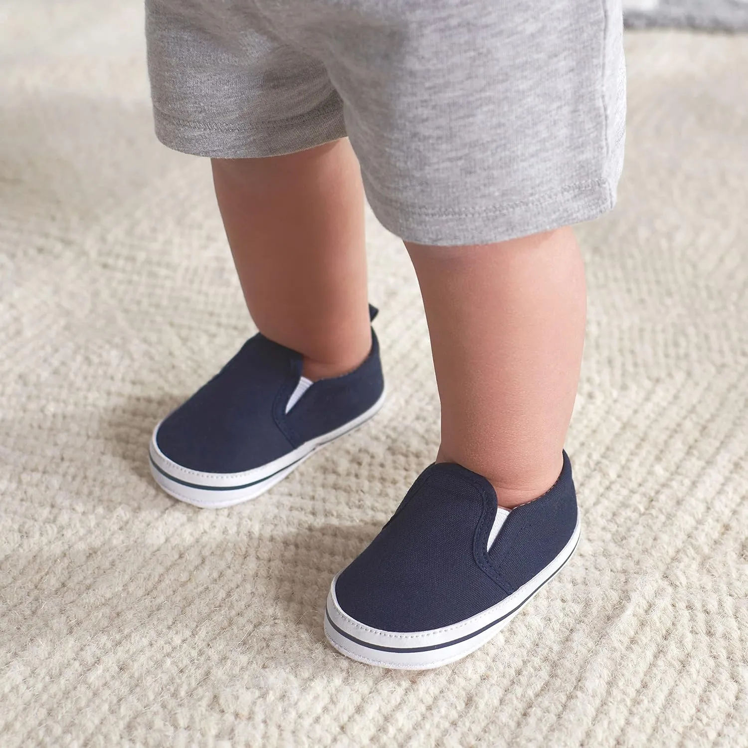 Gerber Unisex-Baby Newborn Infant Toddler Boy and Girl Slip-on Sneaker Crib Shoe