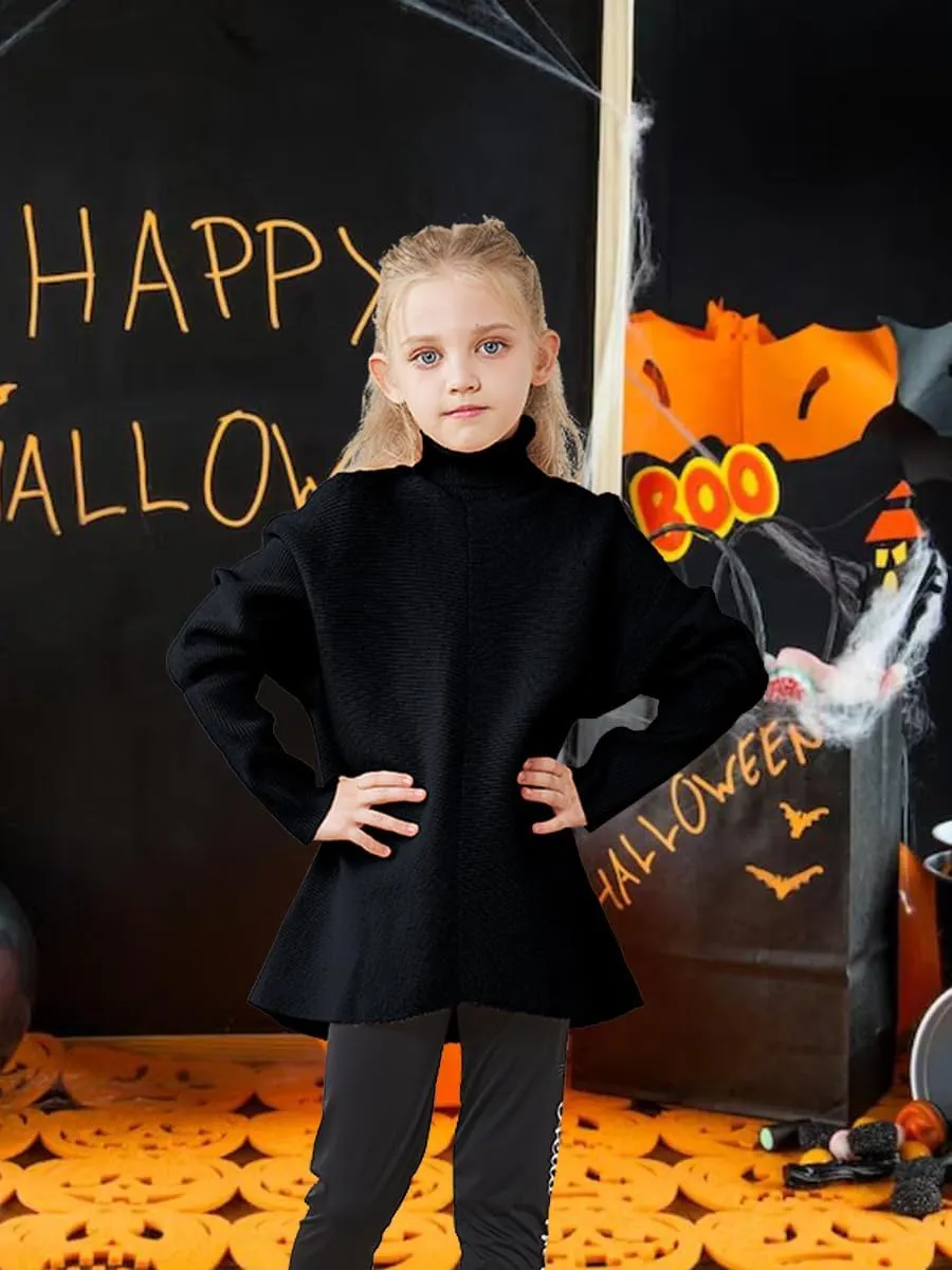 Girls Sweaters for Kids Sweater Dress Oversized Turtleneck Long Sleeve Casual Knit Jumper High Low Dresses Tops