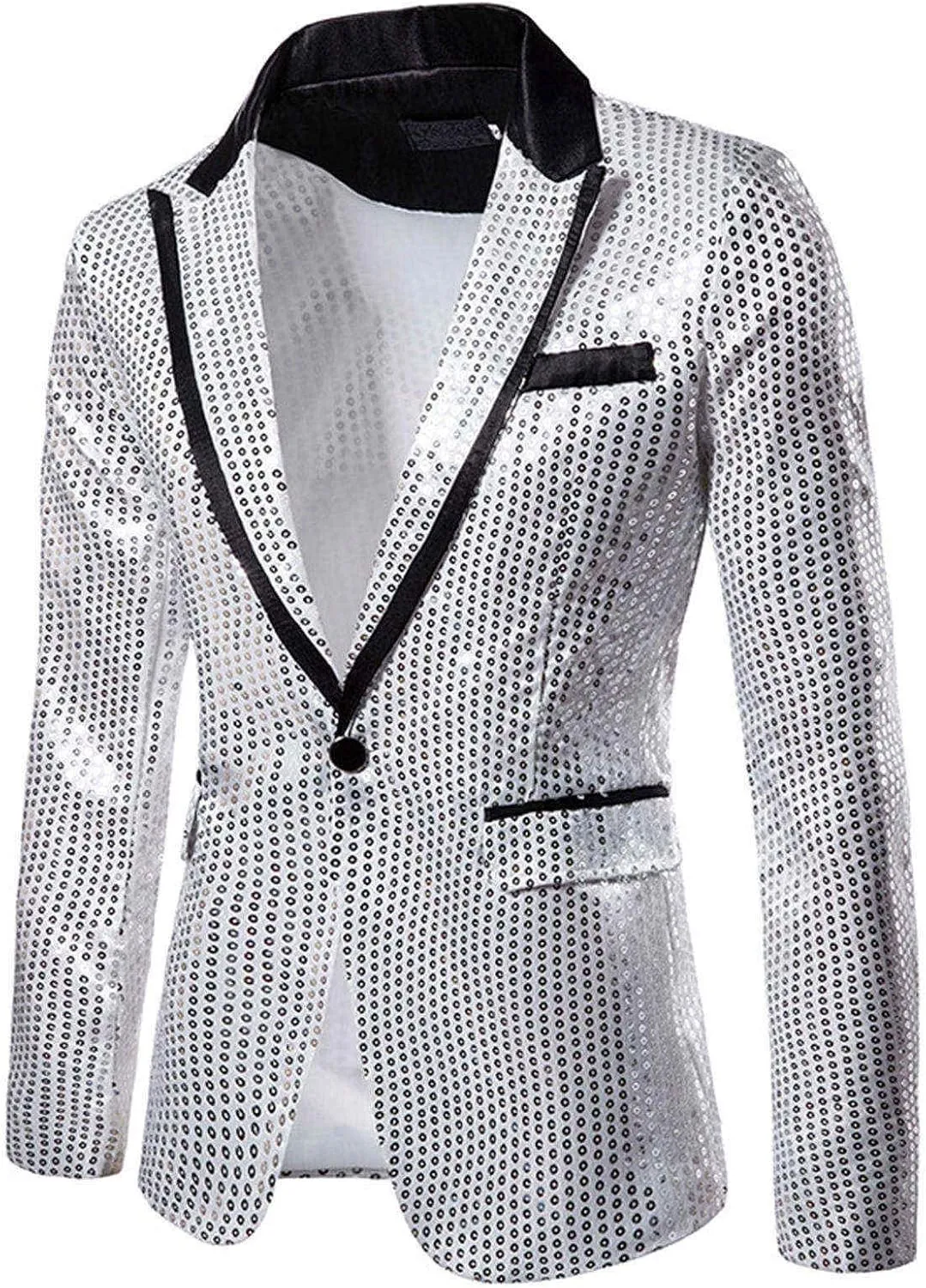 Glitter Suit Jacket for Men Gold Sequin Jacket Kids Blazer for Men Blue Mens Sport Coats and Blazers Big and Tall 5XL