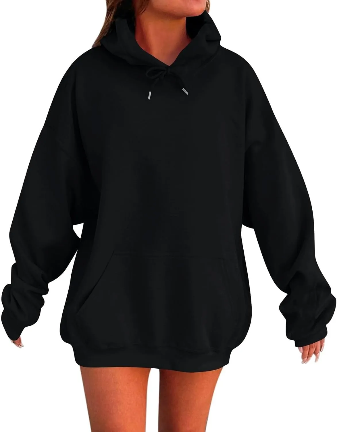 GOKKILRW Hoodies for Women Basic Plain Hoodie Oversized Sweatshirts Fall Fashion Preppy Clothes Y2k Outfits Teen Girls Hoodie