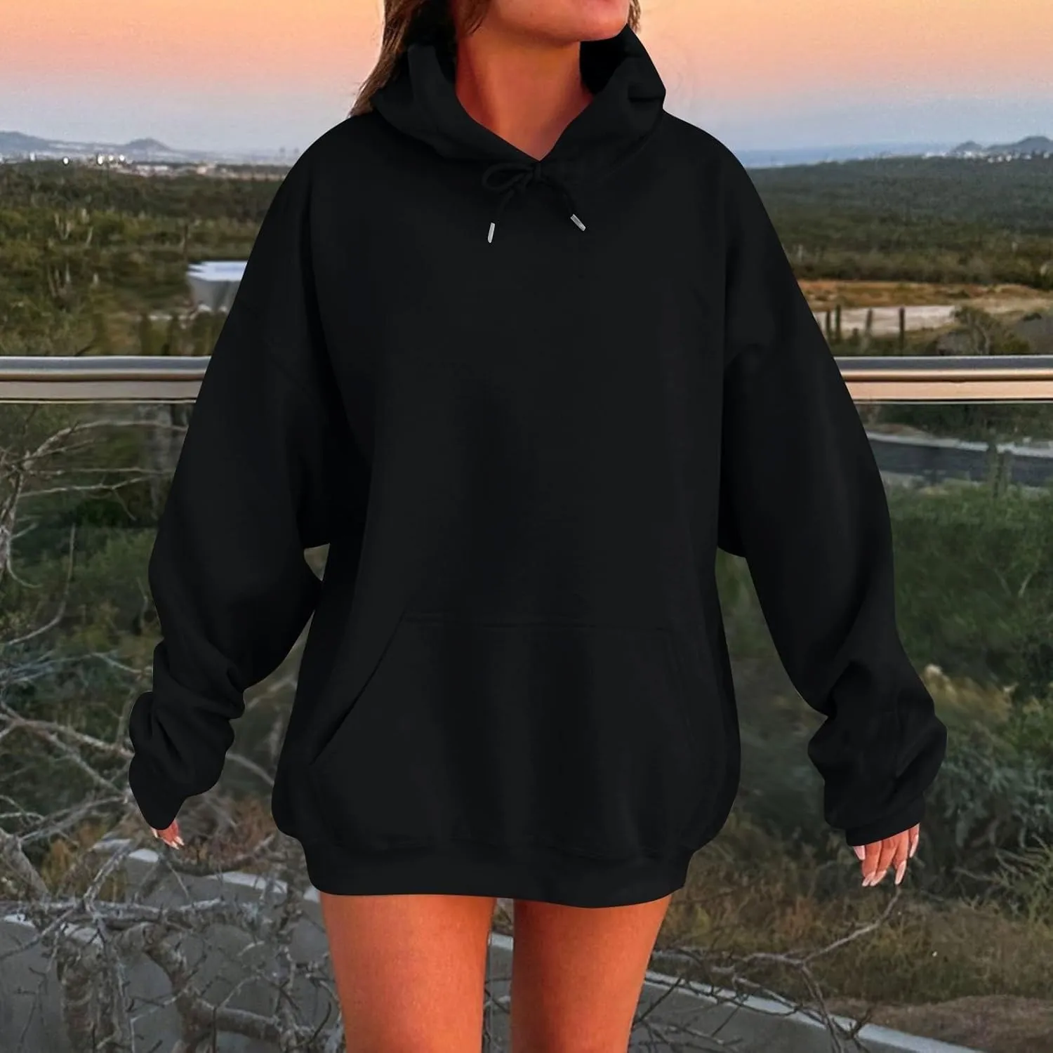GOKKILRW Hoodies for Women Basic Plain Hoodie Oversized Sweatshirts Fall Fashion Preppy Clothes Y2k Outfits Teen Girls Hoodie