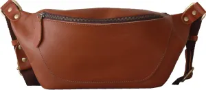 Handmade Leather Waist Bag, Belt Bag (1 Light Brown)
