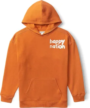 Happy Nation Girls Relaxed Fleece Hoodie Sweatshirt