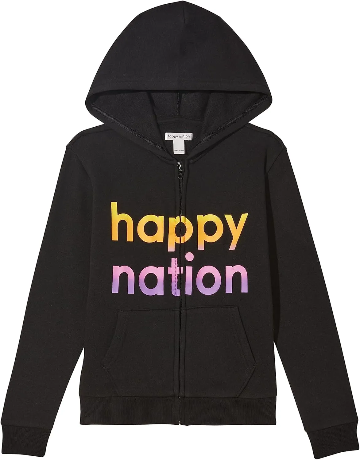 Happy Nation Girls Relaxed Fleece Hoodie Sweatshirt