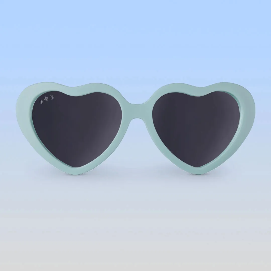 Heart Sunglasses Aqua/Grey Polarized