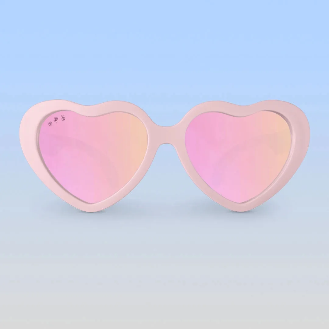 Heart Sunglasses Peach/Rose Gold Polarized Lens