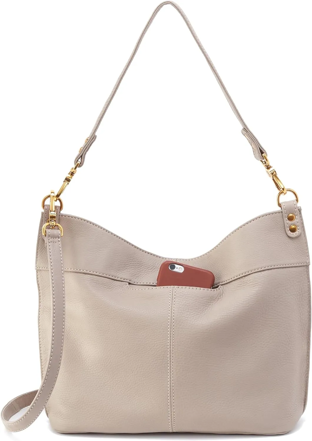 HOBO Pier Leather Shoulder Bag for Women, Convertible to Crossbody