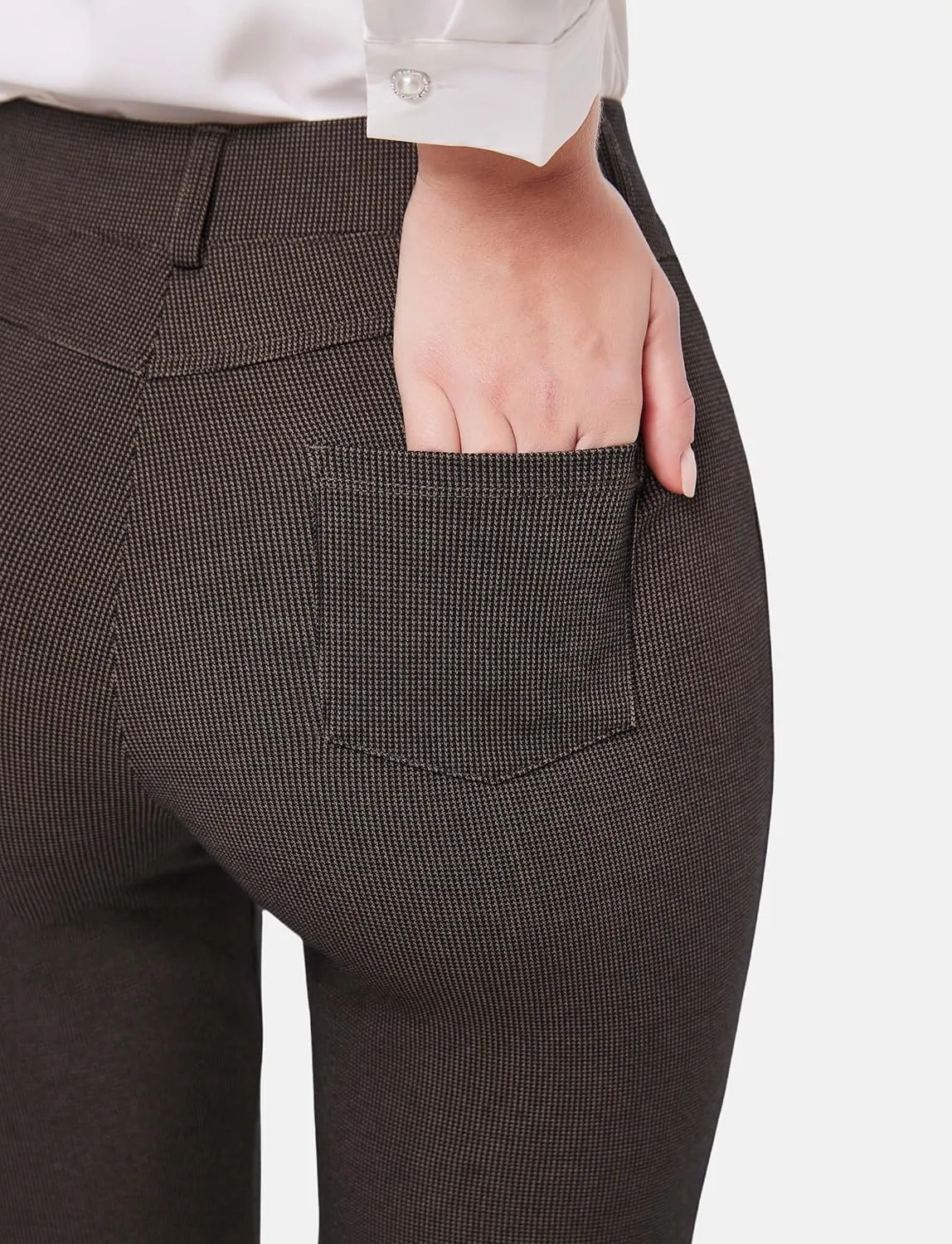 Houmous S-XXL 29''31''33''35'' Inseam Women's Bootcut Dress Pants with Pocket Stretch Work Lounge Pant Office Casual Pants