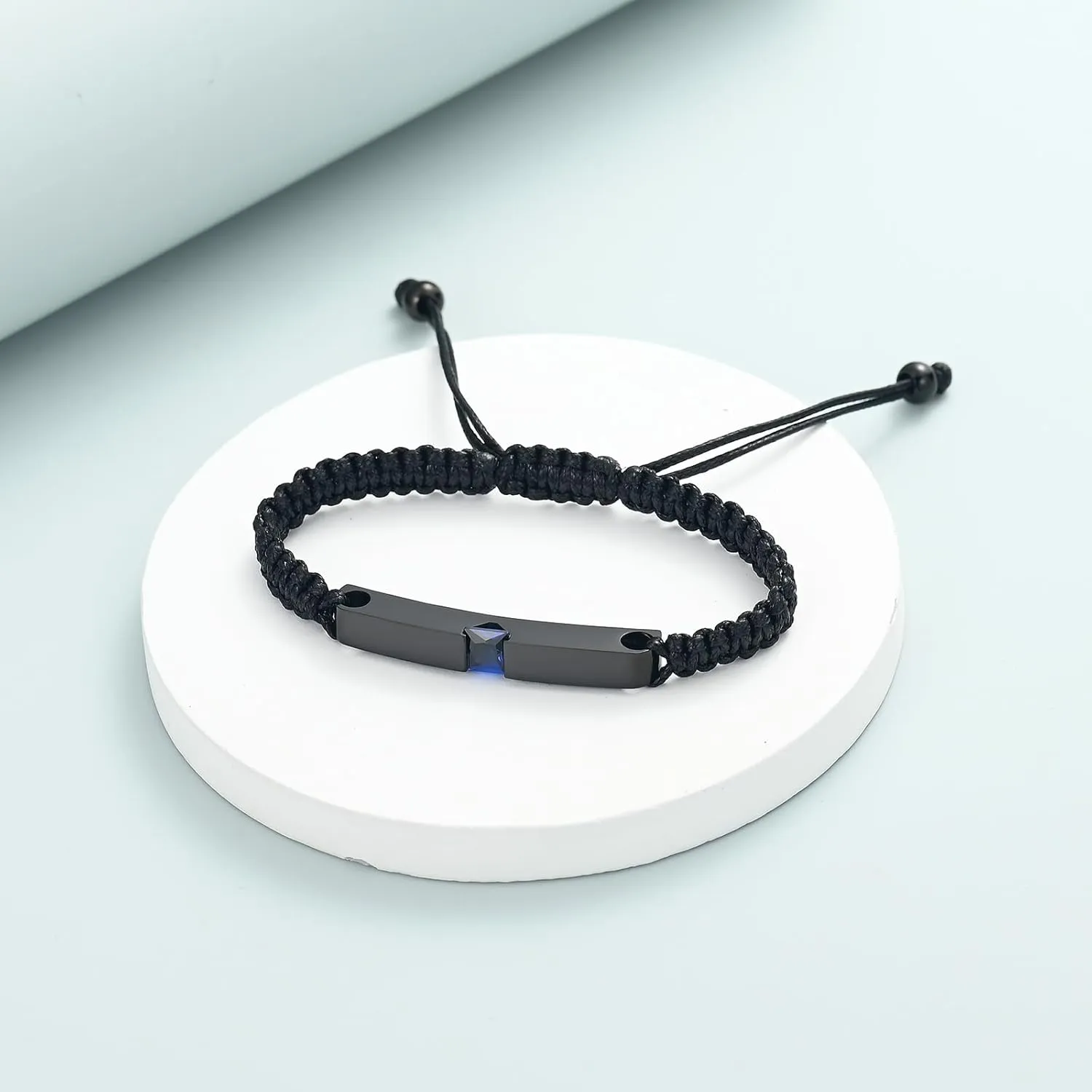 Imrsanl Cremation Jewelry Urn Bracelet for Ashes - Braided Adjustable Bracelet for Men Women - Manmade Urn Jewelry