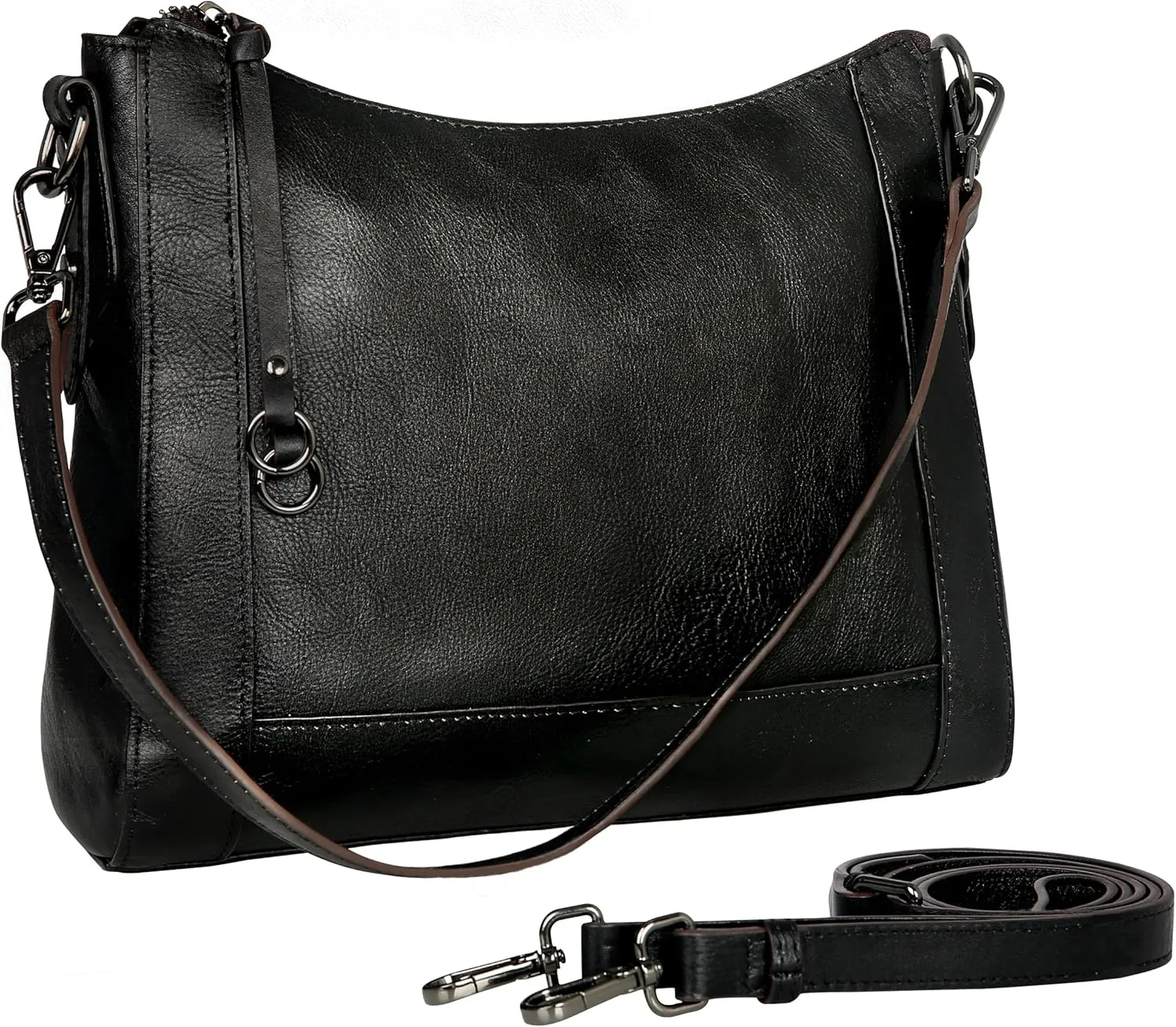 Iswee Genuine Leather Crossbody Bags for Women Satchel Purse Hobo Bucket Bags