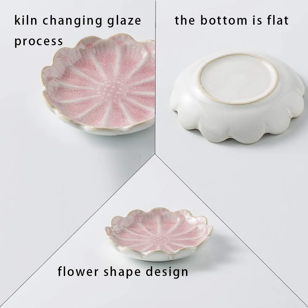 jewelry dish, flower shape ring dish, pink earring tray, cute jewelry holder, key bowl, flower pink