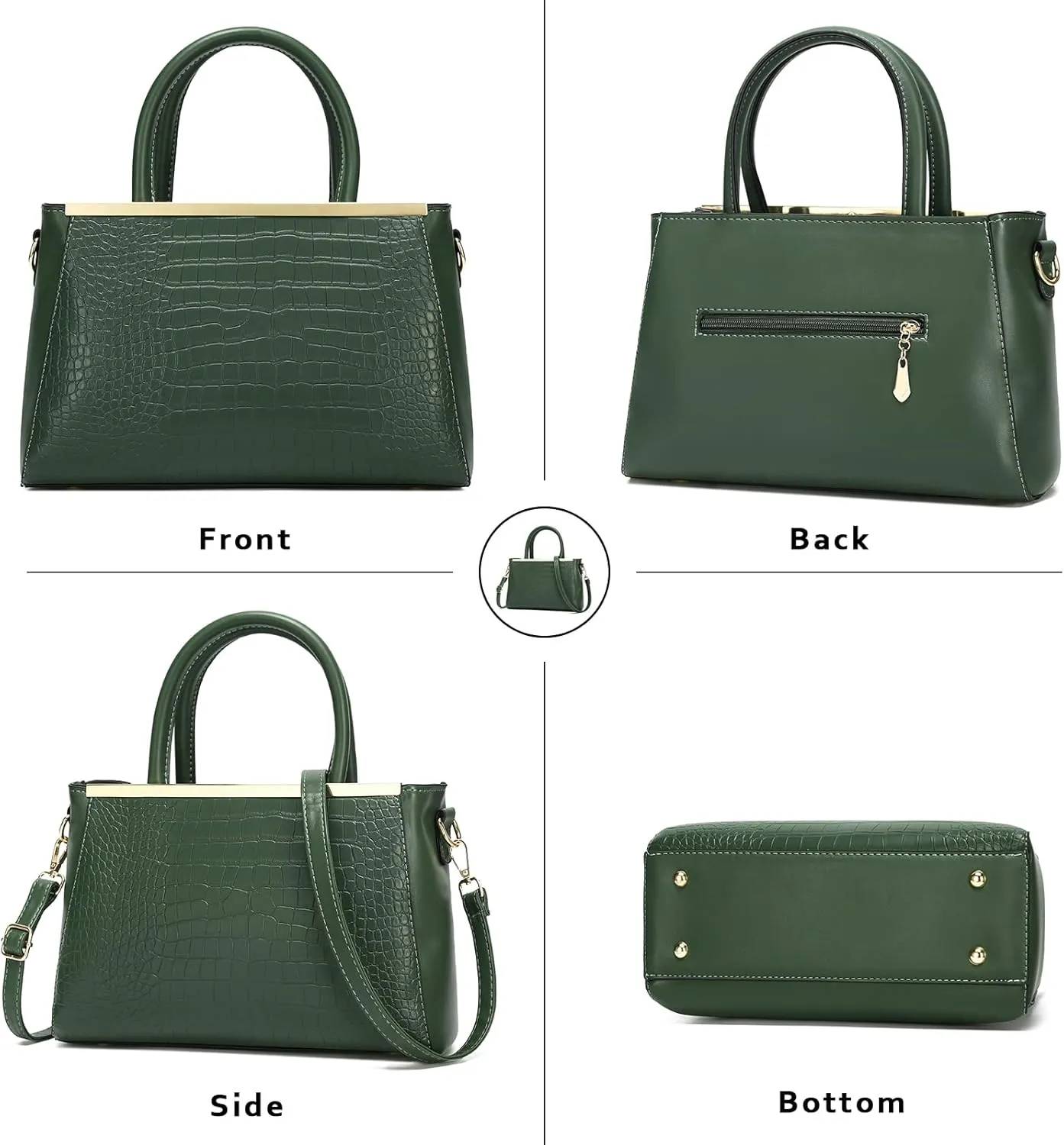 JHVYF Stylish Handbags for Women Fashion Shoulder Bags Crocodile Pattern Hobo Purse Classic Tote Satchel