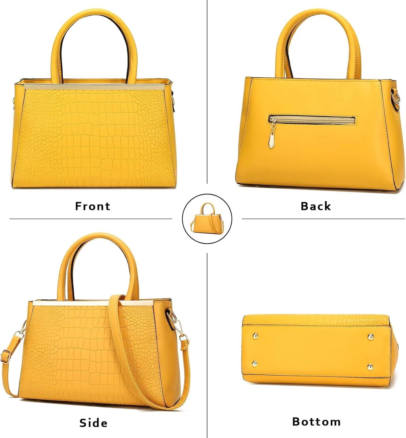 JHVYF Stylish Handbags for Women Fashion Shoulder Bags Crocodile Pattern Hobo Purse Classic Tote Satchel