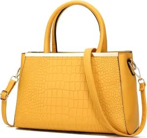 JHVYF Stylish Handbags for Women Fashion Shoulder Bags Crocodile Pattern Hobo Purse Classic Tote Satchel
