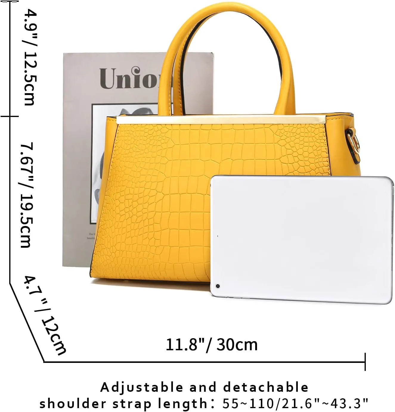 JHVYF Stylish Handbags for Women Fashion Shoulder Bags Crocodile Pattern Hobo Purse Classic Tote Satchel
