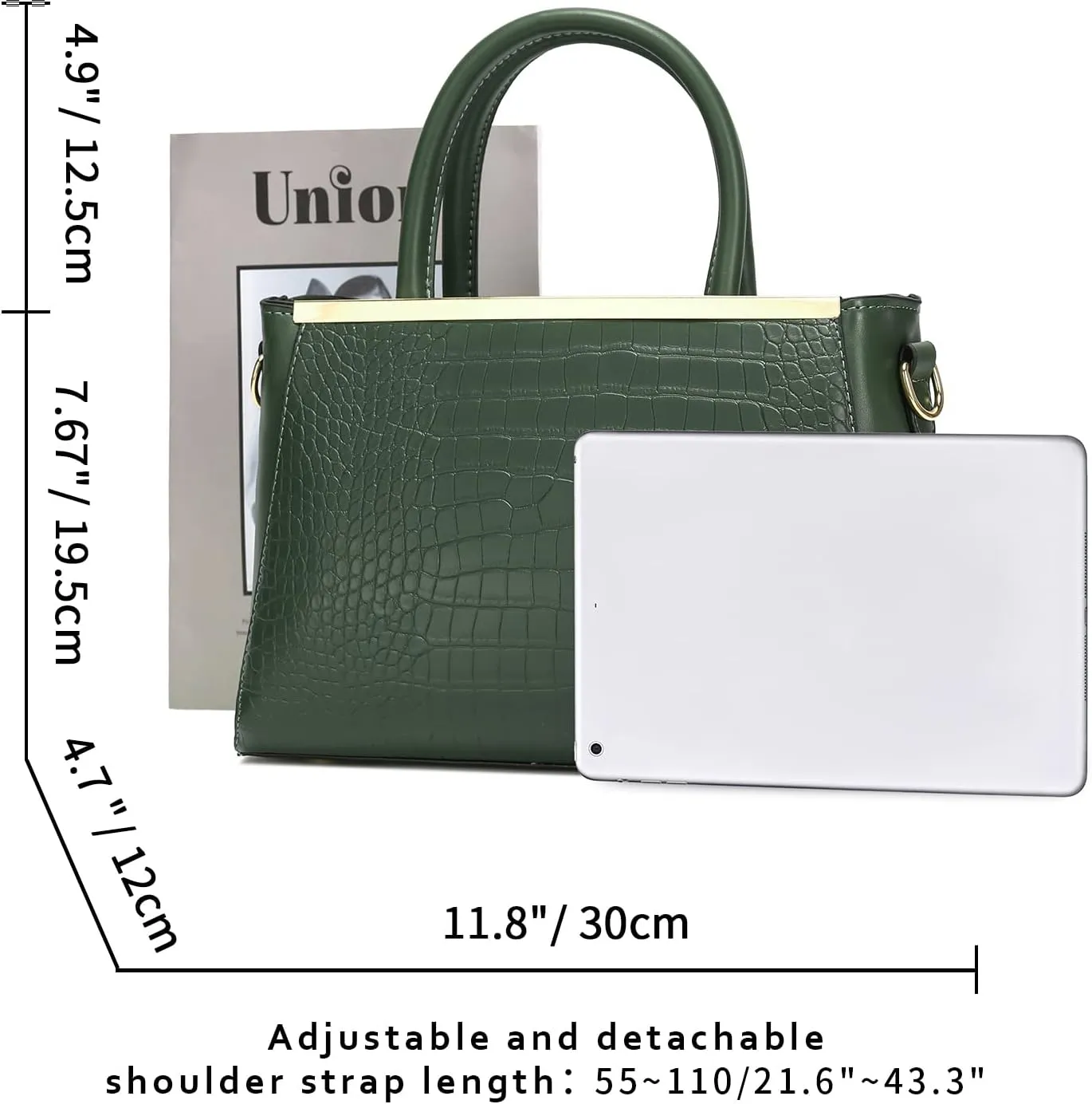 JHVYF Stylish Handbags for Women Fashion Shoulder Bags Crocodile Pattern Hobo Purse Classic Tote Satchel