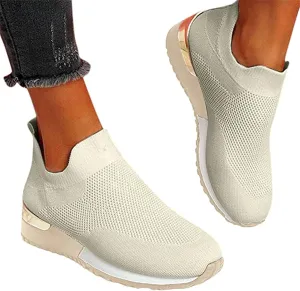 Ladmiple Gym Shoes For Women Workout Memory Foam Slip On Walking Shoes Casual Comfort Fashion Tennis Running Sneakers