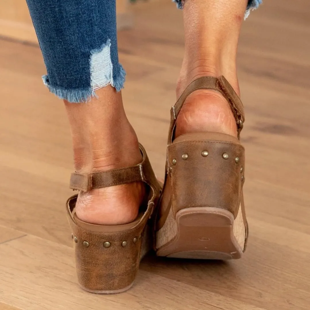 Ladmiple Platform Sandals Women Dressy Comfy Wedge Sandals Summer Comfortable Open Toe Ankle Strap Slip on Casual Dress Shoes