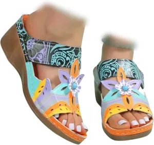 Ladmiple Sandals Women Dressy Comfortable Orthopedic Slippers Walking Summer Slip On Orthotic Flip Flops with Arch Support
