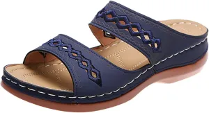 Ladmiple Sandals Women Dressy Summer Flat Cute Casual Beach Shoes Fashion Orthotic Slides Slip On Orthopedic Slippers 2025
