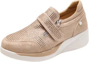 Ladmiple Shoes For Women Sneakers Trendy Walking Shoes Daily Comfy Running Tennis Shoes Slip On Fashion Platform Sneaker