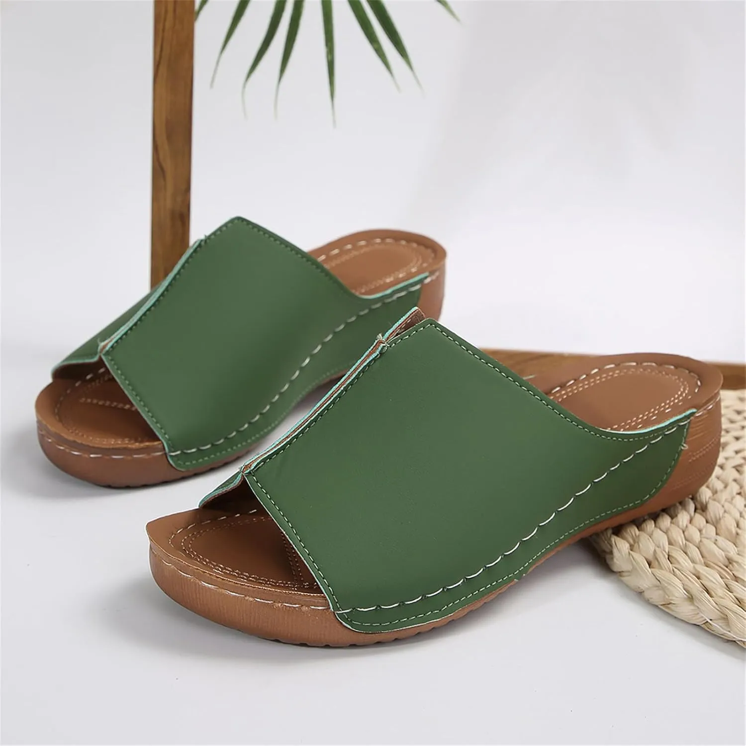 Ladmiple Summer Sandals For Women 2024 Trendy Casual Orthotic Flips Flops Arch Support Flat feet Orthopedic Slippers Slides