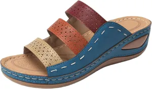 Ladmiple Womens Sandals Comfortable Walking Dressy Orthopedic Slippers Summer Slip On Orthotic Flip Flops with Arch Support
