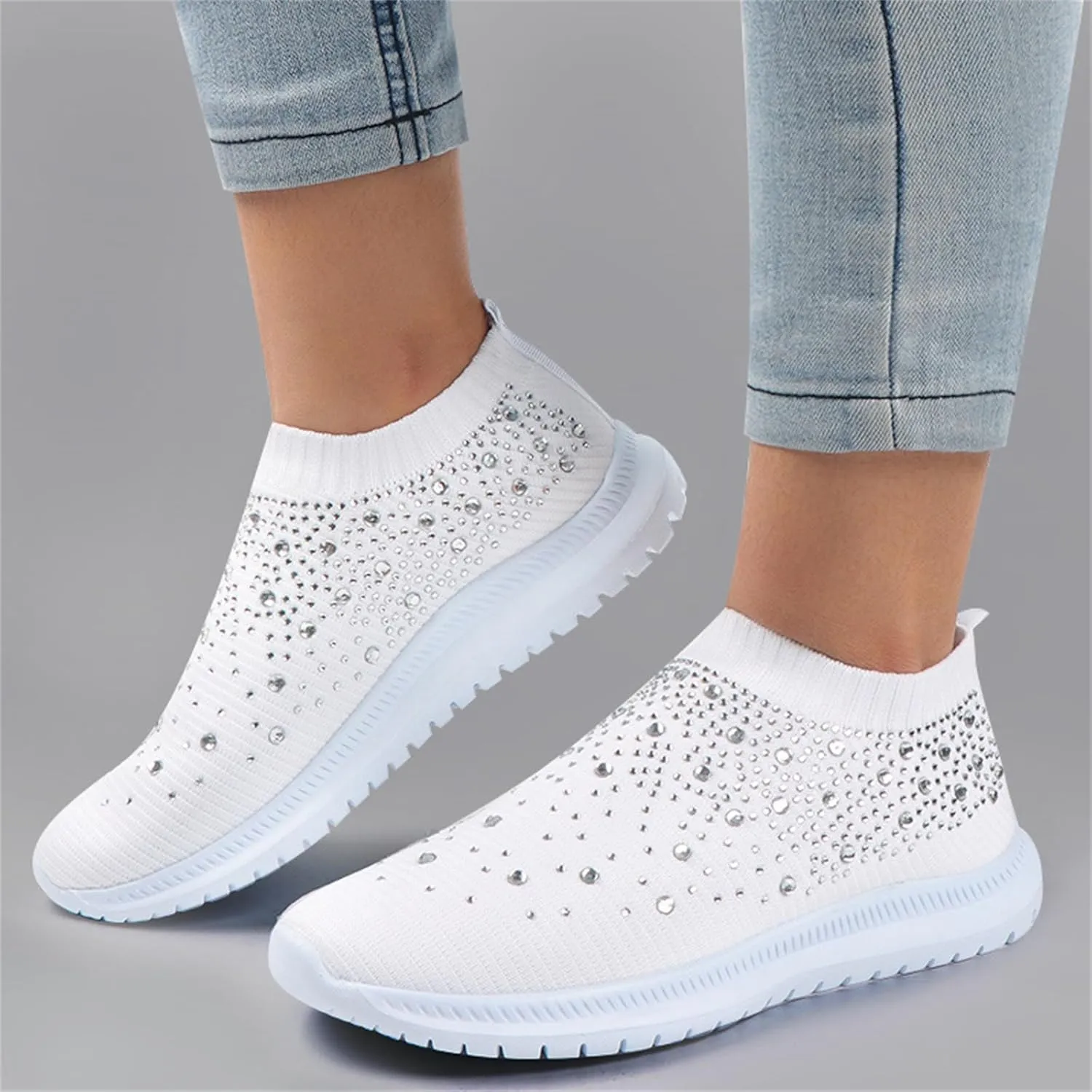 Ladmiple Womens Tennis Shoes Lightweight Walking Shoes Slip On Breathable Athletic Sneakers for Running Gym Workout