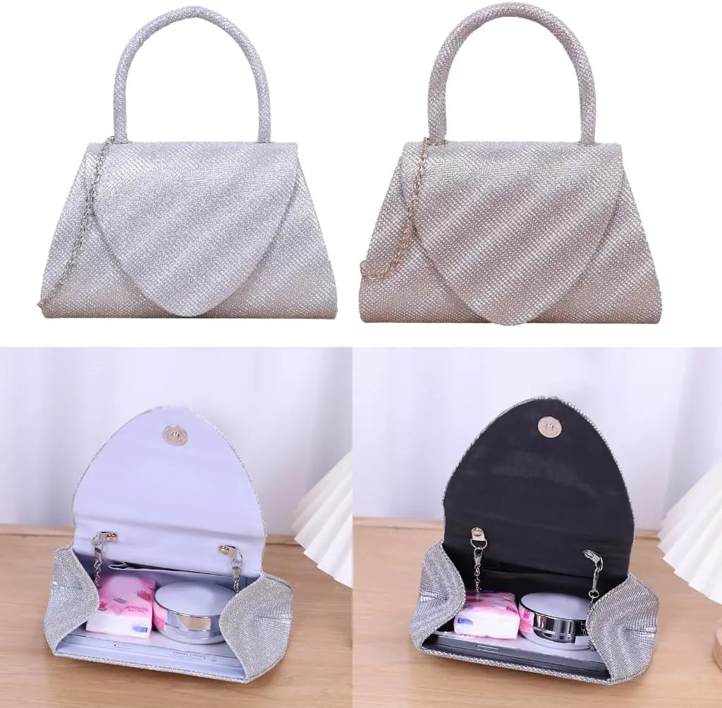 Lady Purse Evening Bag Elegant Party Banquet Wedding Clutches for Women Girl Cocktail Handbag with Chain